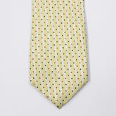 DIAMOND DOTS-YELLOW AND SILVER NECKTIE